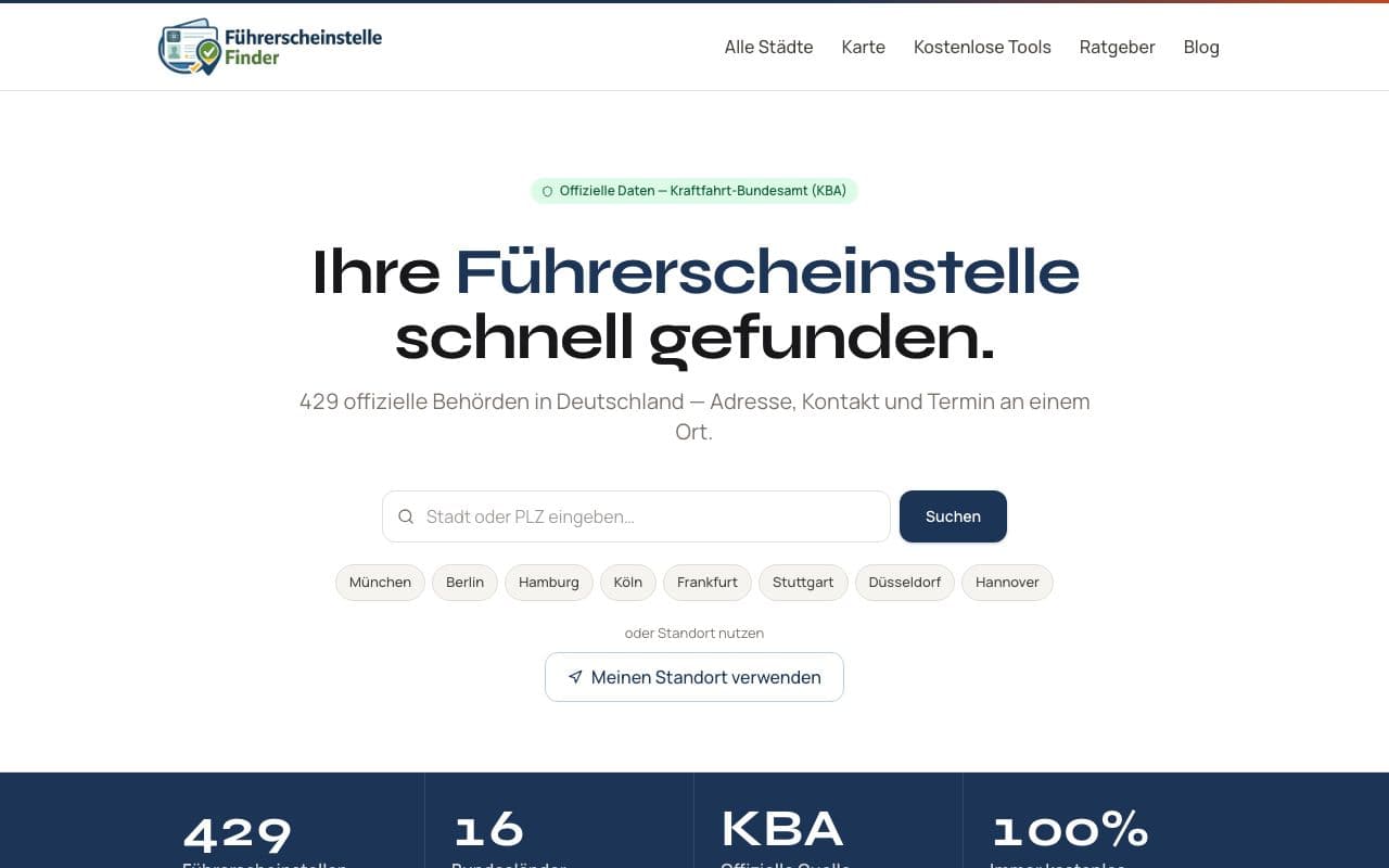 Führerscheinstelle Finder