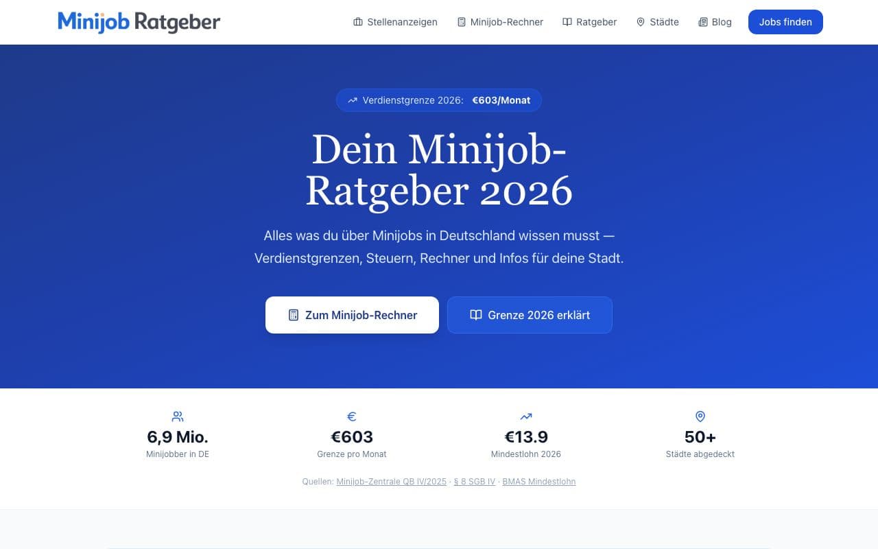 Minijob Ratgeber